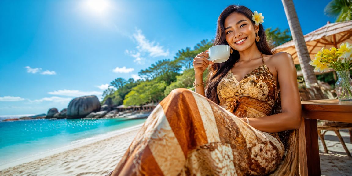 Permainan kartu kasino dengan suasana kafe Vietnam yang hangat dan elegan